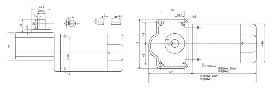 40W~90W single-phase micro-turbo geared motor